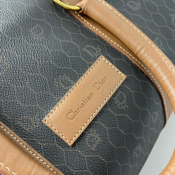 Dior Black x Brown Honeycomb Monogram Trotter Boston Duffle Bag - Picture 5 of 9